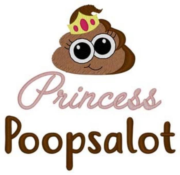 Picture of Princess Poopsalot Machine Embroidery Design