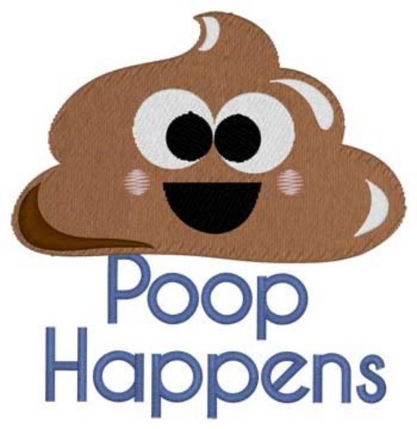 Picture of Poop Happens Machine Embroidery Design