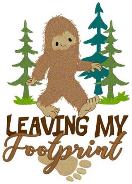 Picture of Leaving My Footprint Machine Embroidery Design