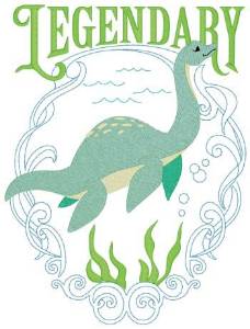 Picture of Legendary Loch Ness Nessie Machine Embroidery Design