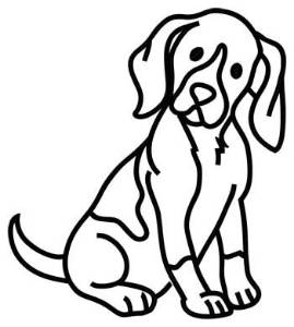 Picture of Beagle Outline Machine Embroidery Design