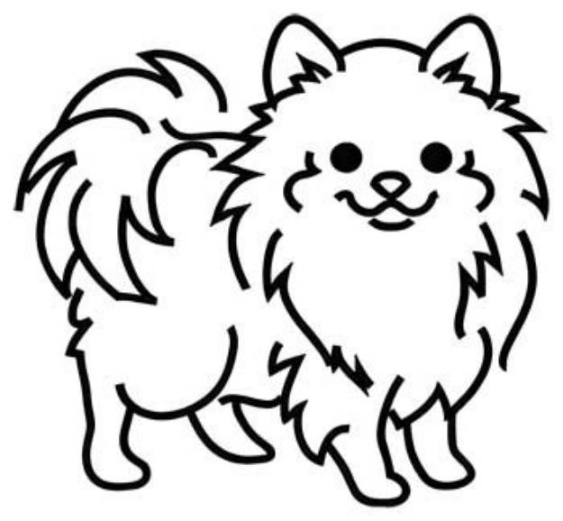 Picture of Pomeranian Outline Machine Embroidery Design
