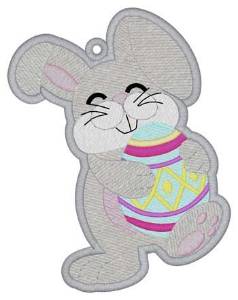Picture of Easter Bunny Bookmark Machine Embroidery Design