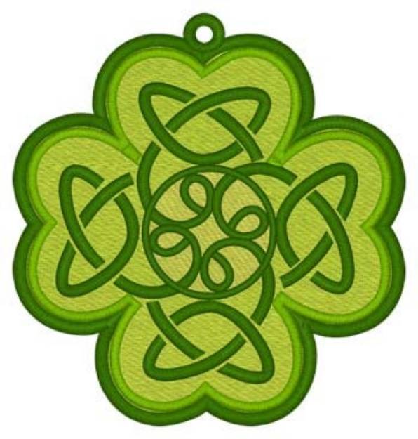 Picture of Celtic Knot Shamrock Bookmark Machine Embroidery Design