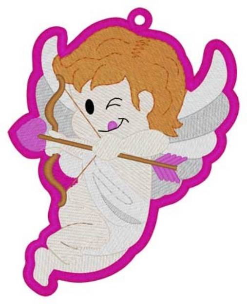 Picture of Cupid Bookmark Machine Embroidery Design
