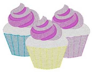 Picture of Cupcakes Machine Embroidery Design