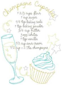 Picture of Champagne Cupcakes Machine Embroidery Design