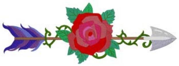 Picture of Rose Arrow Machine Embroidery Design