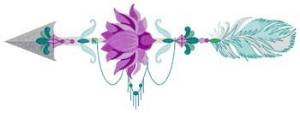Picture of Lotus Arrow Machine Embroidery Design
