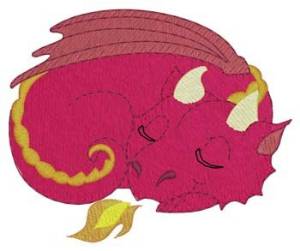 Picture of Sleeping Baby Dragon Machine Embroidery Design