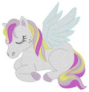 Picture of Sleeping Pegasus Machine Embroidery Design