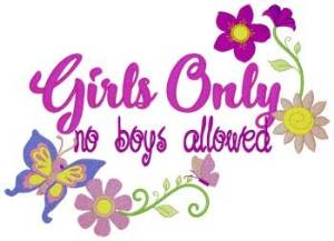 Picture of Girls Only Machine Embroidery Design