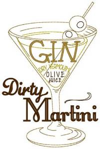 Picture of Dirty Martini Machine Embroidery Design