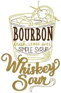 Picture of Whiskey Sour Machine Embroidery Design