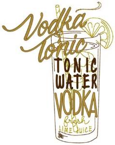 Picture of Vodka Tonic Machine Embroidery Design