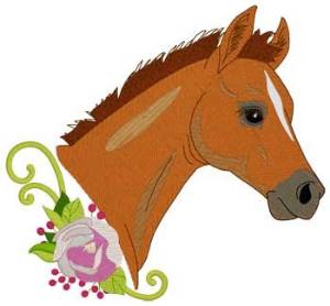 Picture of Foal Head Machine Embroidery Design
