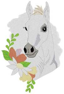 Picture of White Foal Machine Embroidery Design