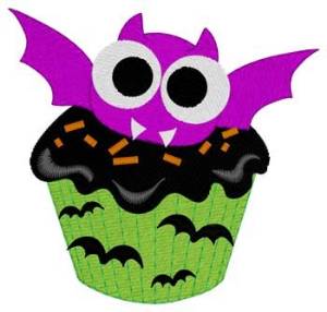 Picture of Bat Cupcake Machine Embroidery Design