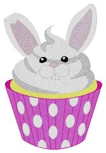 Picture of Bunny Cupcake Machine Embroidery Design