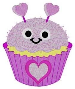 Picture of Love Bug Cupcake Machine Embroidery Design