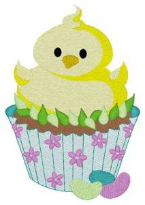 Picture of Chick Cupcake Machine Embroidery Design