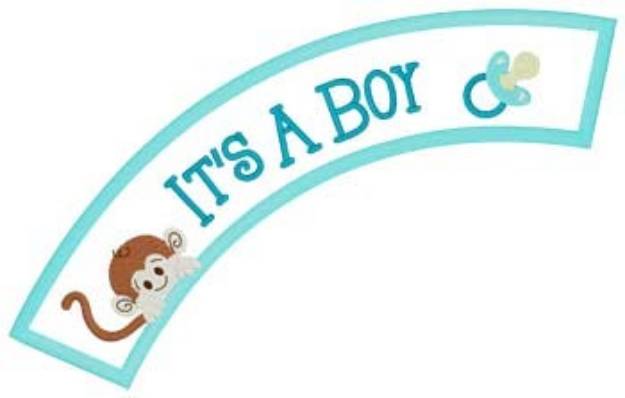 Picture of Its A Boy Applique Machine Embroidery Design