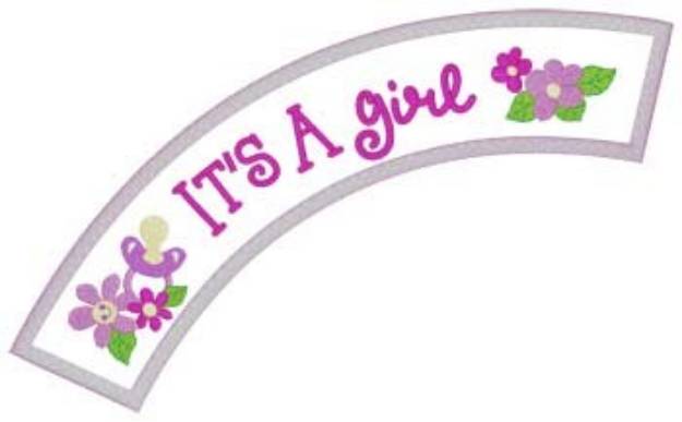 Picture of Its A Girl Applique Machine Embroidery Design