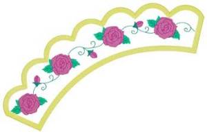 Picture of Roses Applique Machine Embroidery Design