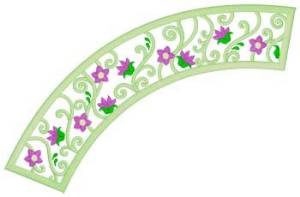 Picture of Flowers & Swirls Applique Machine Embroidery Design