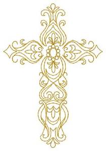 Picture of Ornate Cross Machine Embroidery Design