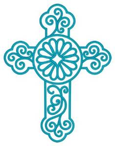 Picture of Outline Cross Machine Embroidery Design