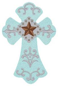 Picture of Western Cross Machine Embroidery Design