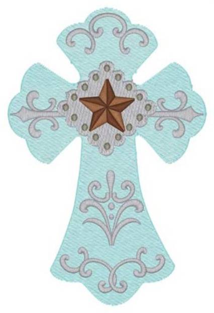 Picture of Western Cross Machine Embroidery Design