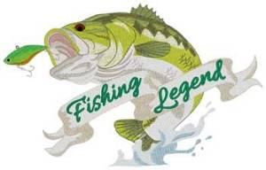 Picture of Fishing Legend Machine Embroidery Design