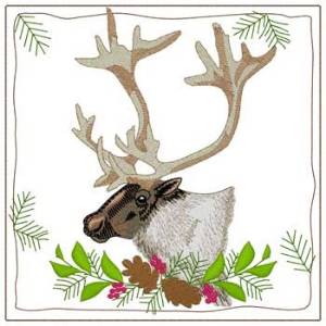 Picture of Caribou Quilt Square Machine Embroidery Design