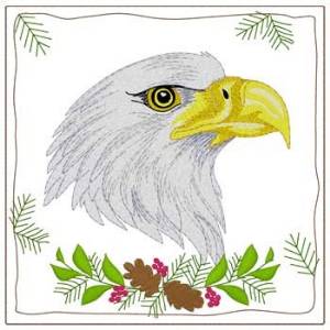 Picture of Eagle Quilt Square Machine Embroidery Design