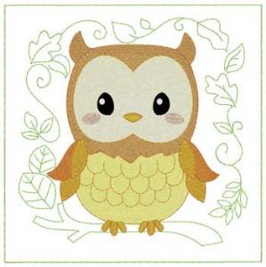 Picture of Baby Owl Machine Embroidery Design