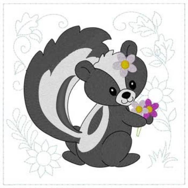 Picture of Baby Skunk Machine Embroidery Design