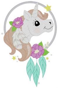 Picture of Dream Catcher Unicorn Machine Embroidery Design