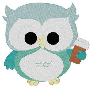 Picture of Coffee Owl Machine Embroidery Design