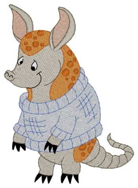 Picture of Armadillo In Sweater Machine Embroidery Design