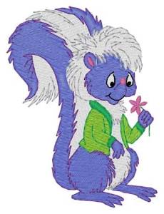 Picture of Skunk In Sweater Machine Embroidery Design