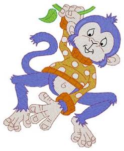 Picture of Monkey In Sweater Machine Embroidery Design
