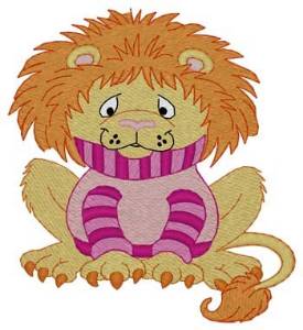 Picture of Lion In Sweater Machine Embroidery Design