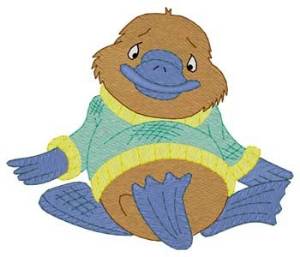 Picture of Platypus In Sweater Machine Embroidery Design