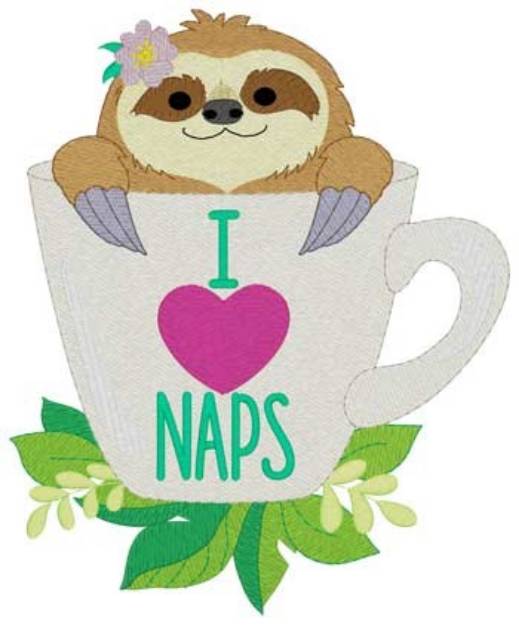 Picture of I Love Naps Machine Embroidery Design
