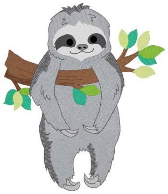 Picture of Hanging Sloth Machine Embroidery Design
