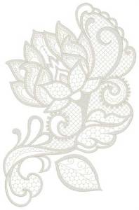 Picture of Swirl Flower Machine Embroidery Design
