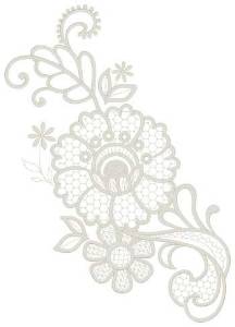 Picture of Lace Wildflowers Machine Embroidery Design