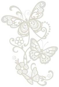 Picture of Lace Butterflies Machine Embroidery Design